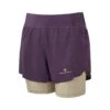 Ronhill | Women's Tech Ultra Twin Short - Nightshade -RONHILL Store RH 005335RH 01014 W Ronhill TechUltraTwinShort front