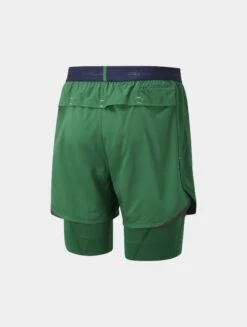 RONHILL Men's Tech Revive 5" Twin Short -RONHILL Store RH 005466 Men s Tech Revive 5 Twin Short Rh 00910 HighlandFluo Yellow Back