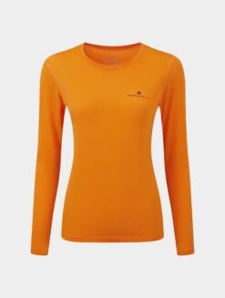 RONHILL Women's Core L/S Tee -RONHILL Store RH 005789 Wmn s Core LS Tee RH 00934 MangoGrape Front