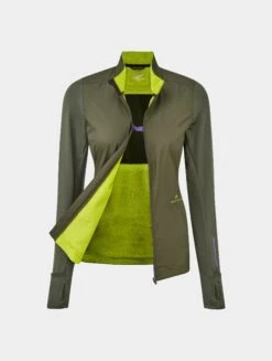 RONHILL Women's Tech Hyperchill Jacket 19 RONHILL Women's Tech Hyperchill Jacket -RONHILL Store RH 005795 Wmns Tech Hyperchill Jacket Rh 00786 Khaki Citrus Open