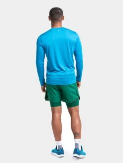 RONHILL Men's Tech L/S Tee -RONHILL Store RH 005853 Tech Longsleeve Tee LST RH 00921 Kingfisher Sunray Back 5688
