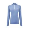 Ronhill | Women's Life Practice 1/2 Zip Tee - Lake Blue -RONHILL Store RH 006486RH 00967 W Ronhill LifePractice12ZipTee front