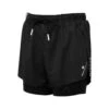 Ronhill | Women's Tech Distance Twin Short - All Black -RONHILL Store RH 006594R009 W Ronhill TechDistanceTwinShort front