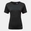 RONHILL Women's Tech Glide S/S Tee -RONHILL Store RH 006632 Wmns Tech Glide SS Tee R009 All Black Front