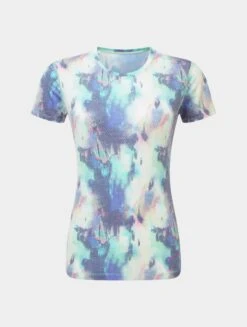 RONHILL Women's Tech Golden Hour Tee 30 RONHILL Women's Tech Golden Hour Tee -RONHILL Store RH 006706 Wmns Tech Golden Hour Tee Rh 01172 MultiIllusion Front