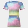 RONHILL Women's Tech Golden Hour Tee 2 RONHILL Women's Tech Golden Hour Tee -RONHILL Store RH 006706 Wmns Tech Golden Hour Tee Rh 01173 MultMirage Front