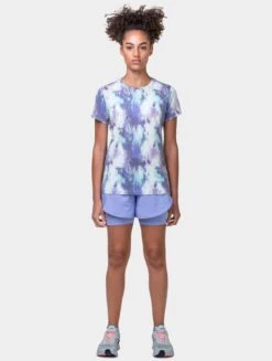 RONHILL Women's Tech 4.5" Twin Short -RONHILL Store RH 007273 Wimens Tech 4.5in Twin Short RH 01162 Periwinkle Aquamint 6887