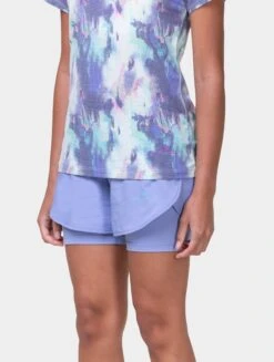 RONHILL Women's Tech 4.5" Twin Short -RONHILL Store RH 007273 Wimens Tech 4.5in Twin Short RH 01162 Periwinkle Aquamint 6890