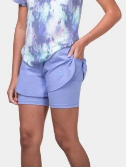 RONHILL Women's Tech 4.5" Twin Short -RONHILL Store RH 007273 Wimens Tech 4.5in Twin Short RH 01162 Periwinkle Aquamint 6912