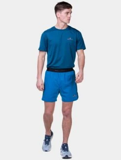 RONHILL Men's Tech 5" Short -RONHILL Store RH 007281 Mens Tech 5in Short RH 01163 Petrol Fluo Orange 6038