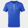 RONHILL Men’s Tech 1/2 Zip S/S Tee -RONHILL Store RH 007320 Mens Tech 12 Zip SS Tee Rh 01142 AzuriteCitrus Front