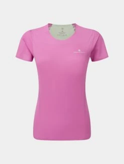 RONHILL Women's Tech Race S/S Tee -RONHILL Store RH 007329 Wmns Tech Race SS Tee Rh 01155 FuchsiaHoneydew Front
