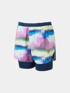 RONHILL Women's Tech Race Twin Short 26 RONHILL Women's Tech Race Twin Short -RONHILL Store RH 007330 Wmns Tech Race Twin Short Rh 01170 DarkNavyMultiMirage Front
