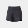 RONHILL Women's Tech 4.5"Short -RONHILL Store RH 007455 Wmns Tech 4.5 Short Rh 01146 BlackAquamint Front