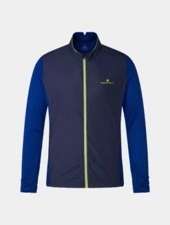 RONHILL Men's Tech Hyperchill Jacket -RONHILL Store Rh 005720 Mens Tech Hyperchill Jacket Rh 00774 Deep Navy Cobalt Front