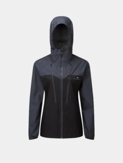 RONHILL Women's Tech Fortify Jacket -RONHILL Store Womens Tech Fortify Jacket Black Charcoal Front
