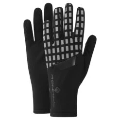 RONHILL Afterhours Running Gloves Black/Bright White/Reflect