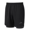 RONHILL Life 7" Mens Twin Running Shorts Black/Charcoal Marl -RONHILL Store life 7 mens twin running shorts black charcoal marl p7189 28272 image