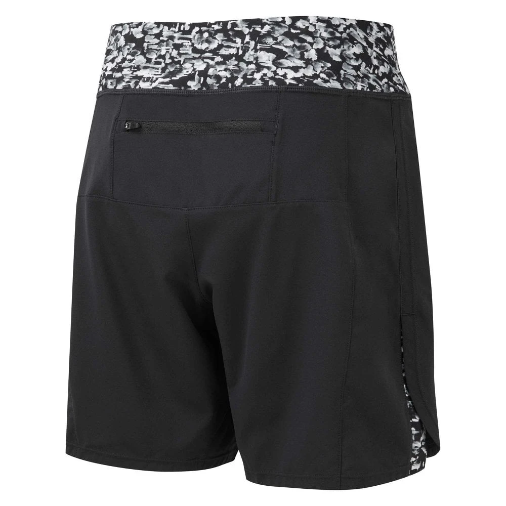 RONHILL Life 7" Unlined Womens Running Shorts Black/Mono Mushroom 4 RONHILL Life 7" Unlined Womens Running Shorts Black/Mono Mushroom - Image 2