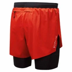 RONHILL Mens Tech Distance Twin Running Shorts Flame/Black -RONHILL Store mens tech distance twin running shorts flame black p8064 31916 image