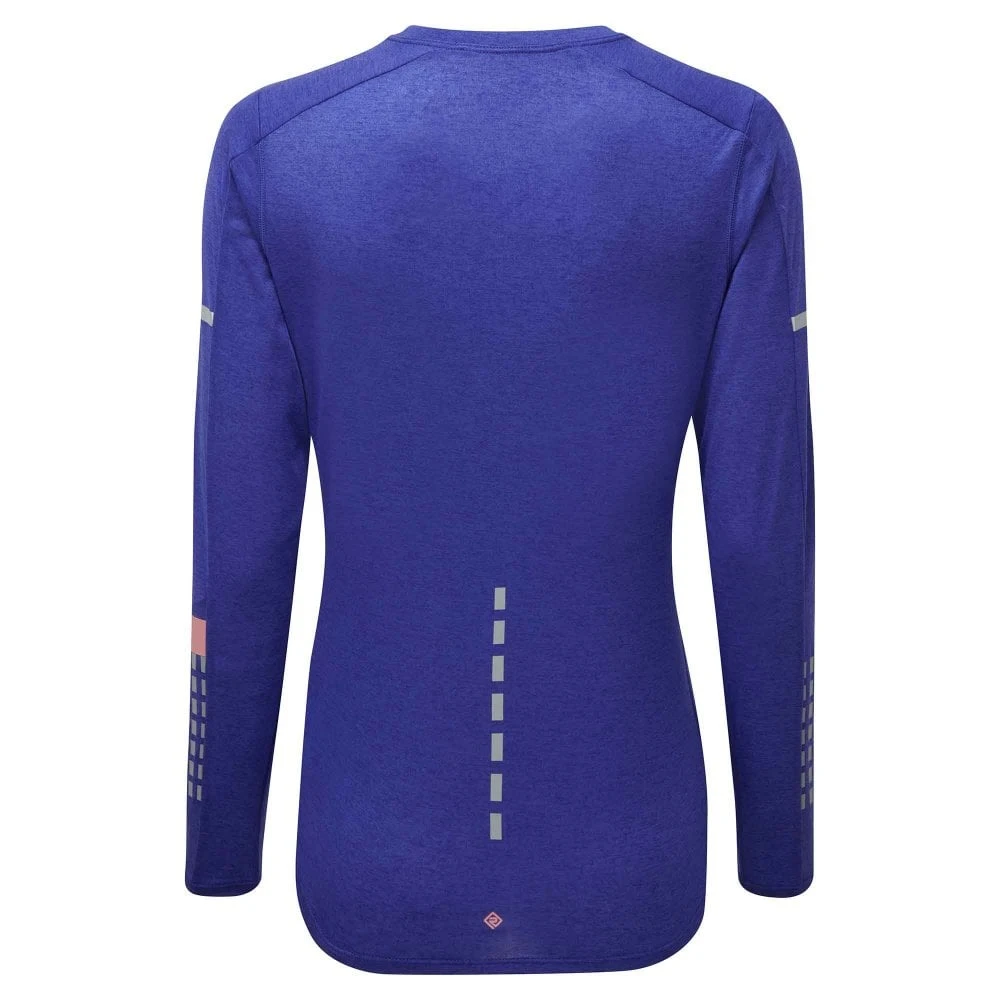 RONHILL Tech Afterhours Women's L/S Running T-Shirt Indigo/Blush/Reflect 4 RONHILL Tech Afterhours Women's L/S Running T-Shirt Indigo/Blush/Reflect - Image 2