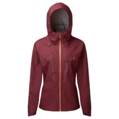 RONHILL Tech Fortify Womens Waterproof Running Jacket Cabernet/Dune