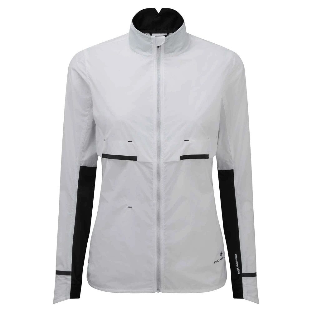RONHILL Tech Tornado Womens Windproof Running Jacket Bright White/Black 3 RONHILL Tech Tornado Womens Windproof Running Jacket Bright White/Black