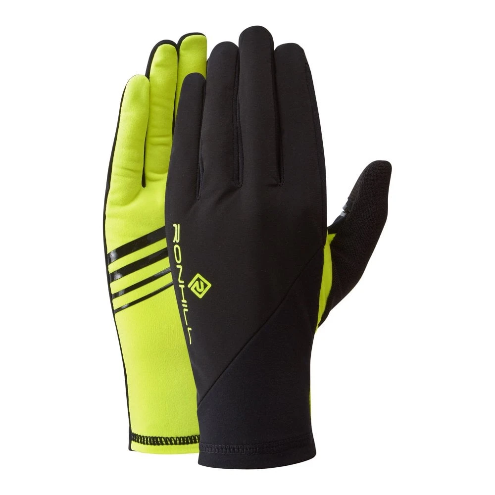 RONHILL Wind-block Water Resistant Running Gloves Black/Fluo Yellow 3 RONHILL Wind-block Water Resistant Running Gloves Black/Fluo Yellow