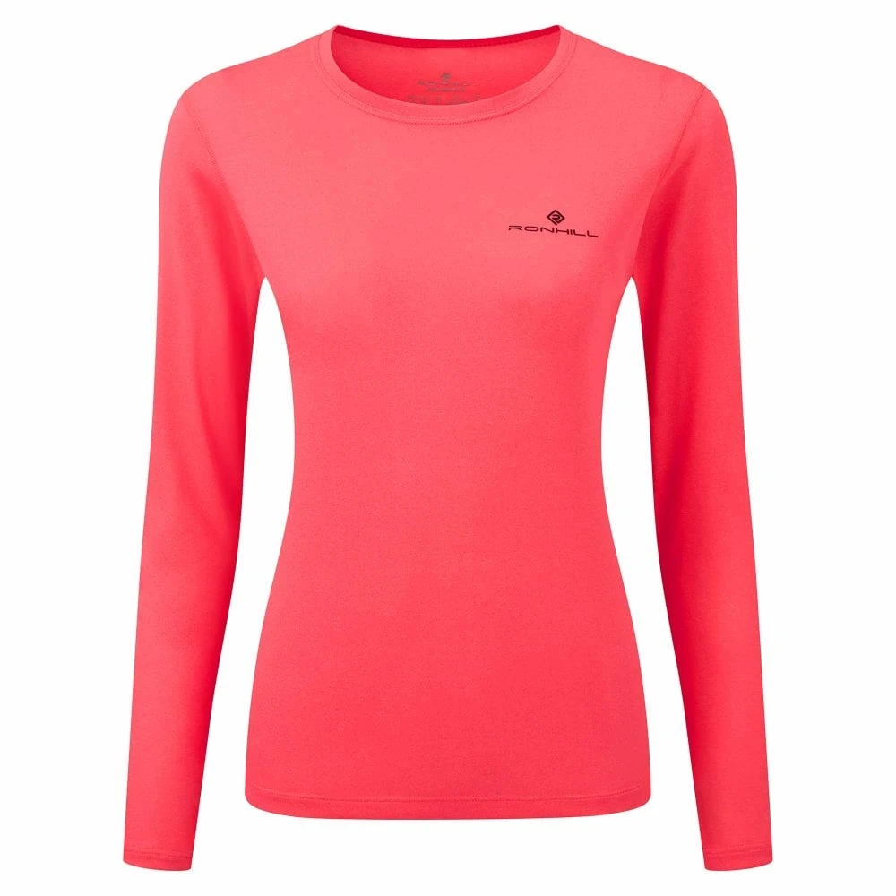 RONHILL Women's Core Long Sleeve T-Shirt Hot Pink/Black 3 RONHILL Women's Core Long Sleeve T-Shirt Hot Pink/Black