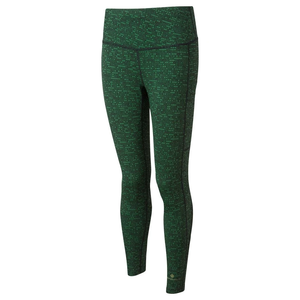 RONHILL Women's Life Deluxe Crop Running Tights Fairway/Black 3 RONHILL Women's Life Deluxe Crop Running Tights Fairway/Black